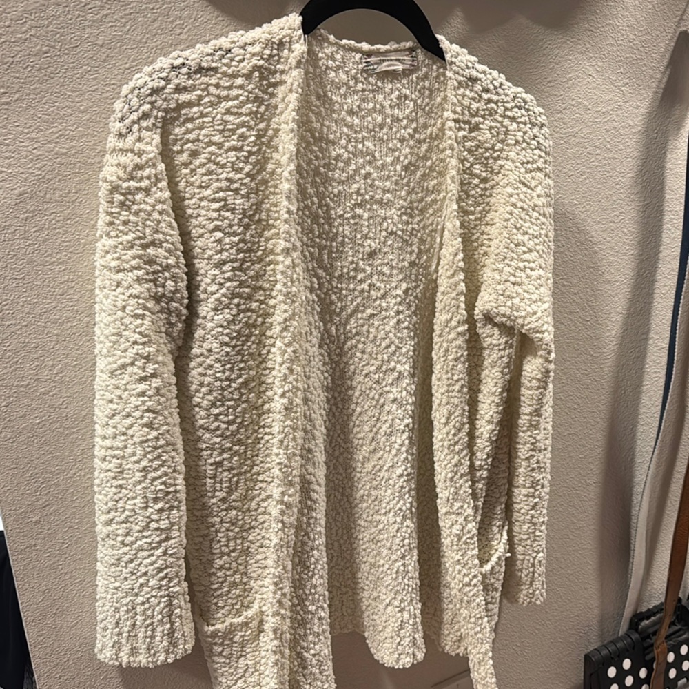 Cozy Textured Cardigan - Cream